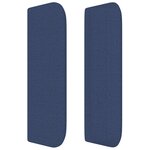 vidaXL Tête de lit avec oreilles Bleu 183x16x78/88 cm Tissu