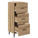 vidaXL Buffet chêne artisanal 34 x 34 5 x 90 cm Bois d'ingénierie