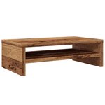 vidaXL Support de moniteur vieux bois 42 x 24 x 13cm bois d'ingénierie