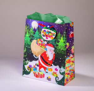 Sac cadeau santa claus gml 26 x h 32,5