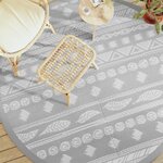vidaXL Tapis d'extérieur gris Ø200 cm PP