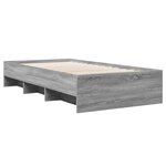 vidaXL Cadre de lit sans matelas sonoma gris 100x200 cm