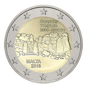 2 euros commémorative Malte 2016 UNC - Temples de gantija.