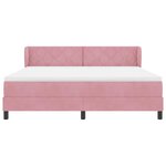 vidaXL Lit à ressorts avec tête de lit Rose 180 x 200 cm Velours