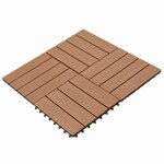 vidaXL Carreau de terrasse 22 Pièces Marron 30 x 30 cm WPC