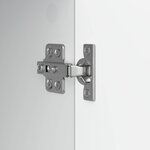 vidaXL Meuble TV 99 x 34 5 x 50 cm Blanc brillant Bois d'ingénierie