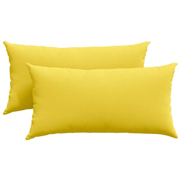 vidaXL Coussins de canapé 2 pc tissu Jaune clair 80 x 40 cm