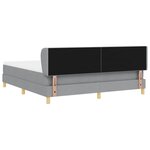 vidaXL Lit à ressorts avec matelas Gris clair 180 x 200 cm tissu