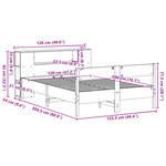 vidaXL Lit bibliothèque sans matelas 120x200 cm bois de pin massif