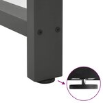 vidaXL Pieds de table à manger Anthracite 2 pièces 80 x (72-73) cm Acier