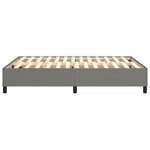 vidaXL Cadre de lit à ressorts gris foncé 140x190 cm tissu
