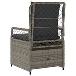 vidaXL Chaises inclinables de jardin lot de 2 gris résine tressée