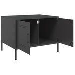 vidaXL Table basse noir 68x50x50 5 cm acier