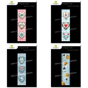 Lot de 4 marque-pages - triptyque