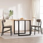 vidaXL Pieds de table à manger cadre en O 70x70x73 cm acier