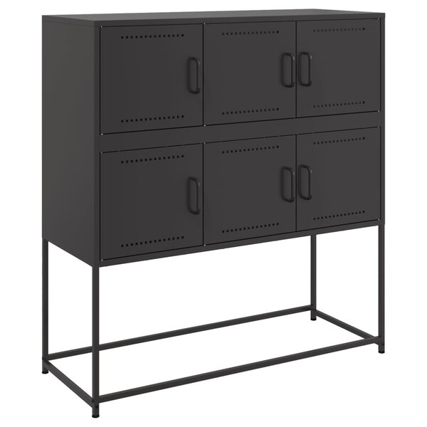 vidaXL Buffet noir 100 5x39x107 cm acier