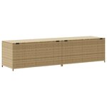 vidaXL Boîte de rangement de jardin mélange beige 469L résine tressée