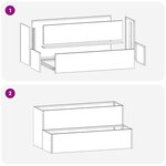 vidaXL Cache-pot de jardin Rouillé 100 x 60 x 45 cm Acier patiné