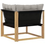 vidaXL Canapé d'angle extérieur Bois d'Acacia Massif Blanc