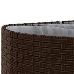 vidaXL Salon de jardin 10 Pièces avec coussins marron résine tressée