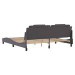 vidaXL Cadre de lit Viana sans matelas gris 200x200 cm similicuir