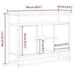vidaXL Buffet Bois ancien 100 x 35 x 80 cm Bois d'ingénierie