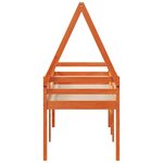 vidaXL Lit haut sans matelas cire marron 75x190 cm bois de pin massif