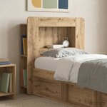 vidaXL Cabinet de Tête de Lit Chêne artisanal 80 cm Bois d’ingénierie