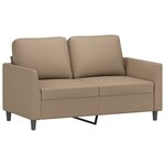 vidaXL Ensemble de canapés 3 Pièces avec coussins Cappuccino Similicuir