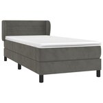 vidaXL Sommier à lattes de lit avec matelas Gris foncé 100x200 cm