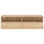 vidaXL Meuble TV mural chêne sonoma 100x30x30 cm bois d'ingénierie