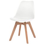 vidaXL Chaises à manger lot de 2 Blanc Plastique