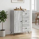 vidaXL Buffet Sonoma gris 66 x 34 5 x 90 cm Bois d'ingénierie