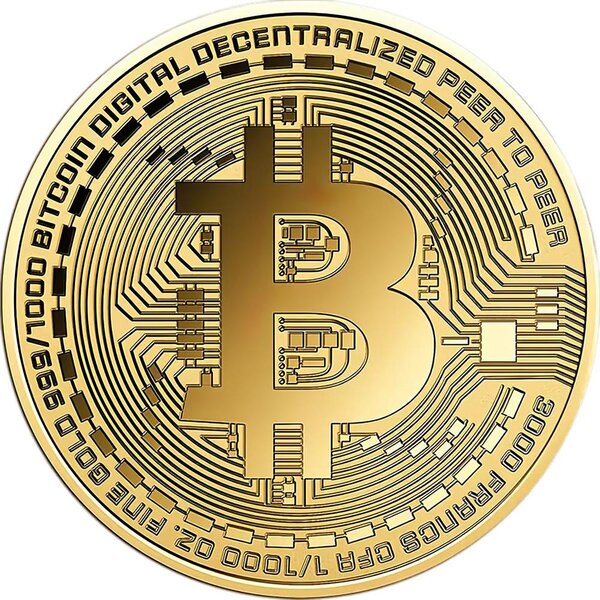 Pièce de monnaie en Or 3000 Francs g 0.031 (1/1000 oz) Millésime 2023 Gold Gift BITCOIN 1/1000