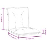 vidaXL Coussins de chaise à dossier bas lot de 4 bleu mélangé tissu