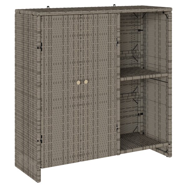 Armoire de rangement vidaXL Grise 100x36x102 cm Rattan