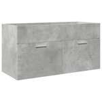 vidaXL Ensemble de meubles de salle de bain 4 Pièces gris béton