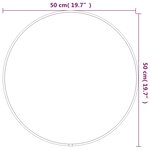 vidaXL Miroir mural Doré Ø 50 cm Rond