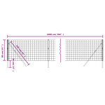 vidaXL Clôture en treillis métallique anthracite 0 8x10 m