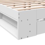 vidaXL Cadre de lit avec tiroirs sans matelas blanc 140x190 cm