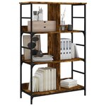 vidaXL Bibliothèque chêne fumé 78 5x33x117 5 cm bois d'ingénierie