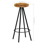 vidaXL Chaises de bar lot de 2 bois de manguier solide