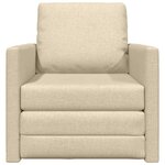 vidaXL Sofa-lit 2-en-1 Crème 74x77x81 cm Tissu