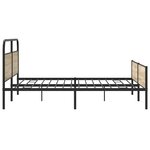 vidaXL Cadre de lit en métal sans matelas chêne fumé 183x213 cm