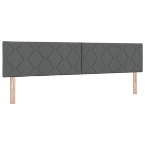 vidaXL Tête de lit avec des lumières à LED Réglable Gris 200 cm tissu