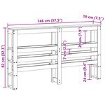 vidaXL Tête de lit avec étagères 140 cm bois massif de pin
