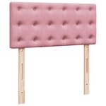vidaXL Sommier à lattes de lit avec matelas Rose 90x190 cm Velours