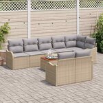 vidaXL Ensemble de canapé de jardin 9 Pièces beige et gris clair
