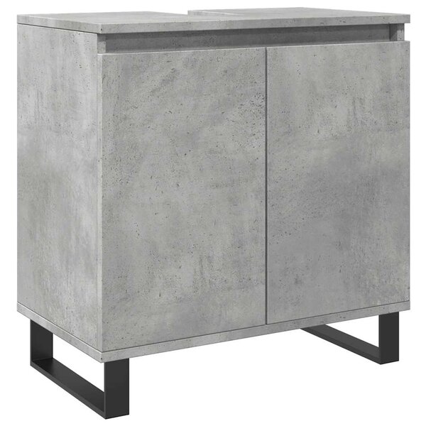 vidaXL Armoire de bain gris béton 58x33x60 cm bois d'ingénierie