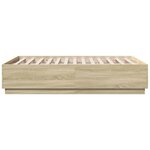 vidaXL Cadre de lit sans matelas chêne sonoma 120x190 cm
